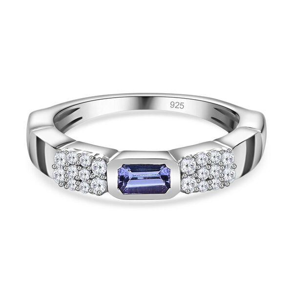 Tansanit und Zirkon Ring - 0,59 ct. image number 0