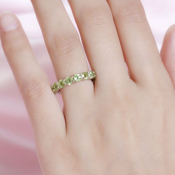 Peridot Ring 925 Silber platiniert  ca. 5,34 ct image number 3