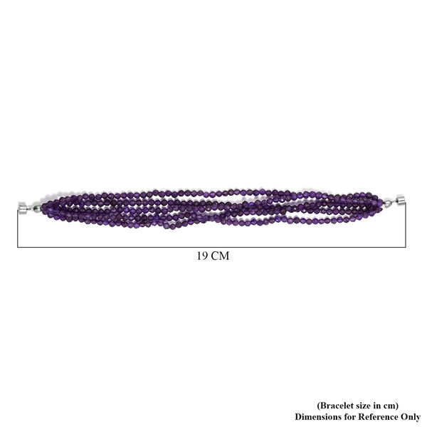 Afrikanisches Amethyst-Armband, ca. 19 cm, Edelstahl, ca. 50,90 ct image number 6