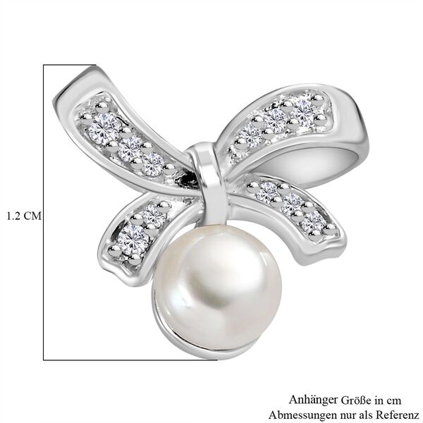 Süßwasserperle und Zirkonia-Anhänger - 1,13 ct. image number 6