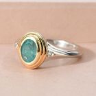 Grandidierit und Zirkon-Ring, 925 Silber Bicolor  ca. 0,83 ct image number 1