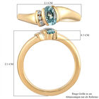 Kambodschanischer, blauer Zirkon-Ring, 925 Silber vergoldet (Größe 19.00) ca. 0,84 ct image number 5