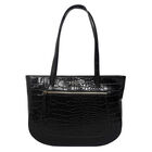 Assots London Julia, krokogeprägt echtes Leder Tote Tashe - Größe: 35x24x6cm, schwarz