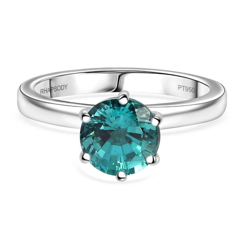 Rhapsody AAAA Pirineu Lagunen Turmalin Ring 950 Platin (Größe 17.00) ca. 2.11 ct image number 0