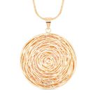 Glitzernde Designer Kristall Anhänger mit Kette, goldfarben