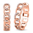 Weiße Zirkonia Creolen, ca., roséfarben 0.20 ct