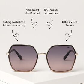 Sole und Luce - Swiss Eyewear - Ultra-polarisierte Sonnenbrille mit UV400 Schutz, Gold und Hellbraun