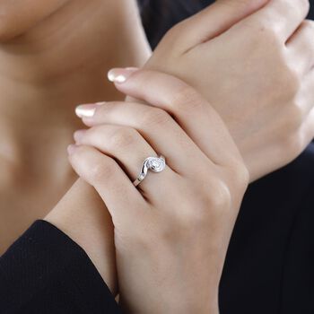 Moissanit Ring, ca. 0,46 ct