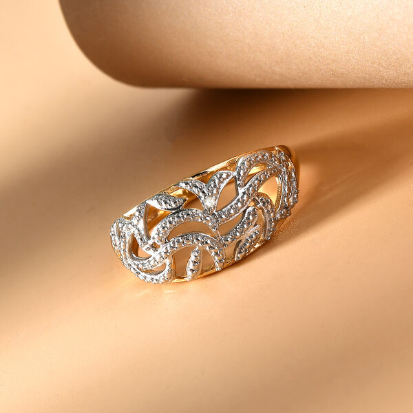 Diamant Ring 925 Silber 585 Vergoldet image number 2