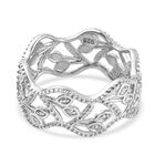 ALLORO Ring mit Diamantakzenten, 925 Silber platiniert image number 5