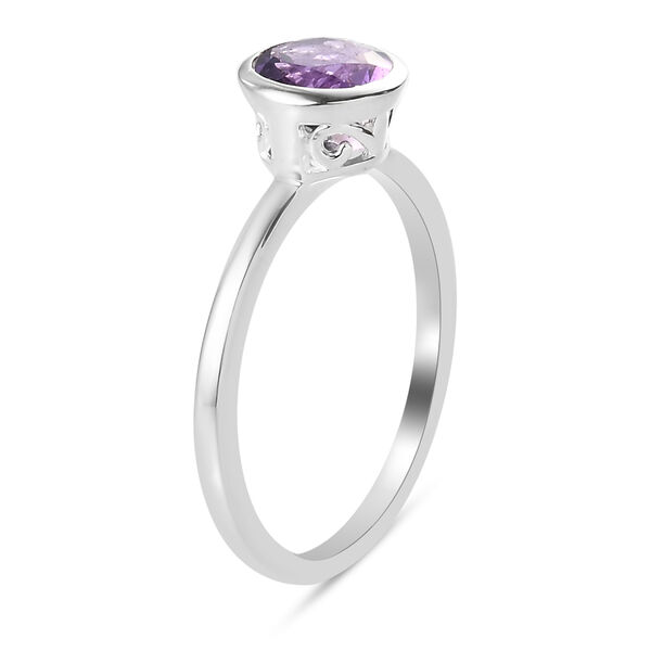 Afrikanischer Amethyst Solitär-Ring, 925 Silber  ca. 0,74 ct image number 5