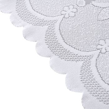 Gardinen mit verstellbarer Metallstange, gestrickter Stoff, 145x90cm, gewebt, Blumen