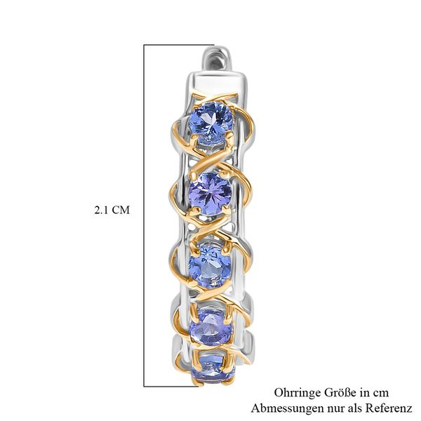 D’Joy zweifarbige Tansanit Creolen - 1 ct. image number 4