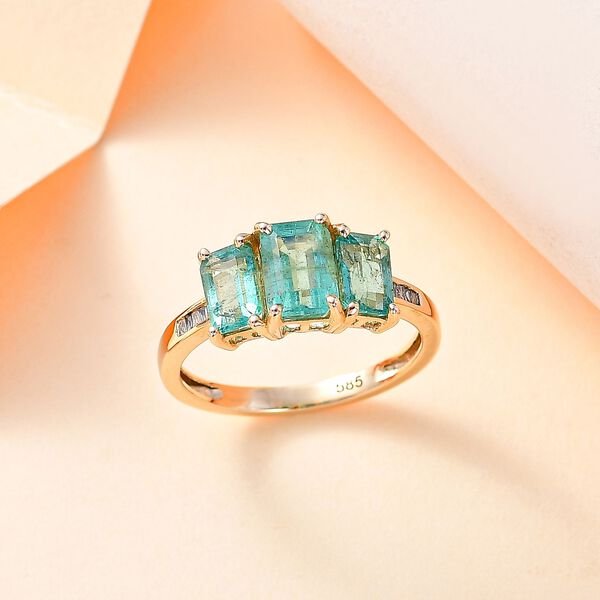 AAA Smaragd und Diamant Ring in 585 Gold - 2,32 ct. image number 10