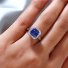 RHAPSODY Tansanit Ring mit Diamant-Halo image number 2