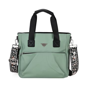 Praktischer Shopper mit verstellbarem Riemen, Gr&uuml;n