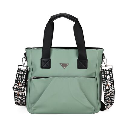 Crossbody-Tasche - mit verstellbarem Riemen und praktischen F&auml;chern, 33 x 13 x 30 cm, Gr&uuml;n