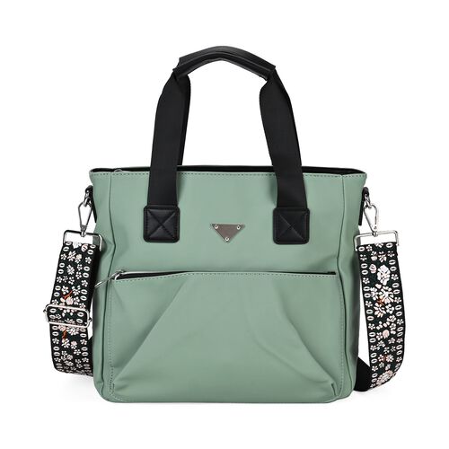 Praktischer Shopper mit verstellbarem Riemen, Grün image number 0