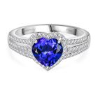 CHAIRMAN VAULT COLLECTION - RHAPSODY AAAA Tansanit, Wei&szlig;er Diamant Ring 950 Platin (Gr&ouml;&szlig;e 18.00) ca. 2.44 ct