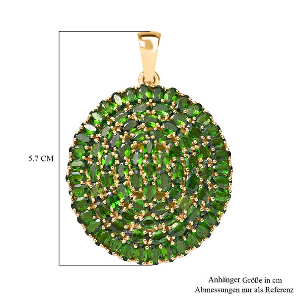 Nat&uuml;rlicher Chromdiopsid-Anh&auml;nger, 925 Silber vergoldet ca. 24,31 ct image number 6