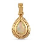 Natürlicher, äthiopischer Opal-Anhänger, 925 Silber vergoldet ca. 0,75 ct