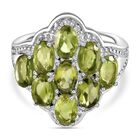 Peridot-Ring, (Größe 20.00) Edelstahl, ca. 4,51 ct