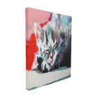 Leinwand Rahmen Digitaldruck Katze Wandbild, Größe 38x43 cm image number 2