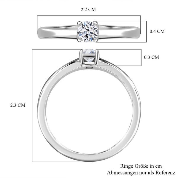LUXURIANT DIAMOND- Labor Diamant Ring und Ohrringe, 925 Silber rhodiniert image number 7