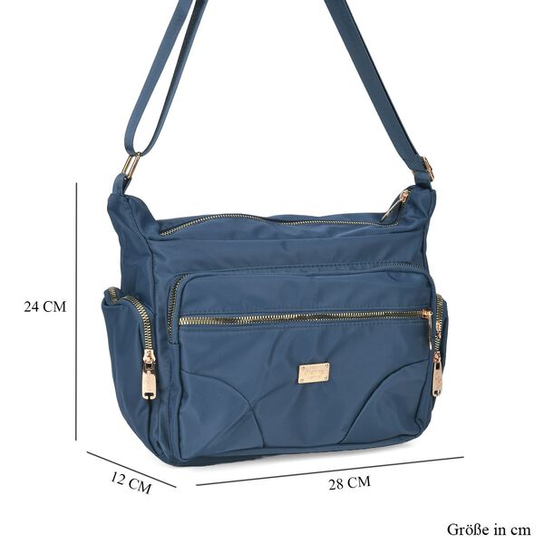 Stylische Umh&auml;ngetasche mit verstellbarem Gurt und RFID-Schutz, Petrolfarben image number 6