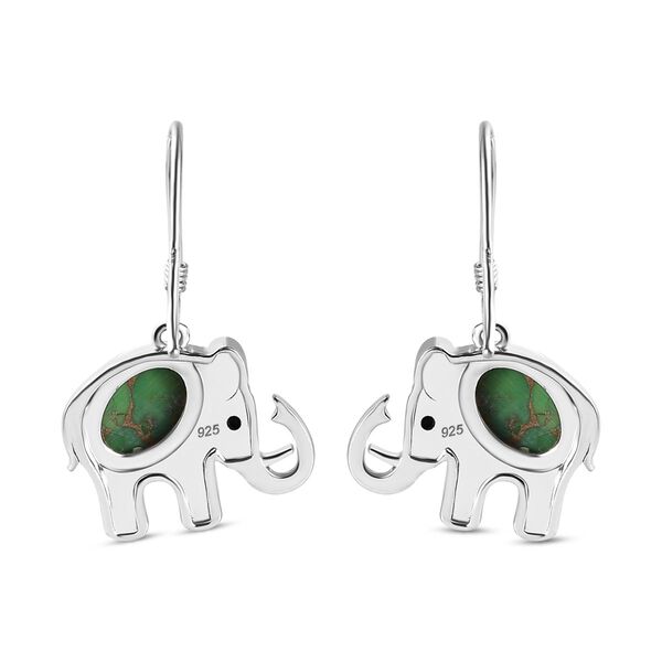 AAA grüne Mojave Türkis und schwarze Spinell-Ohrringe - 4,22 ct. image number 6