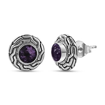 Royal Bali - Rose De France Amethyst Ohrringe, 925 Silber ca. 1.58 ct