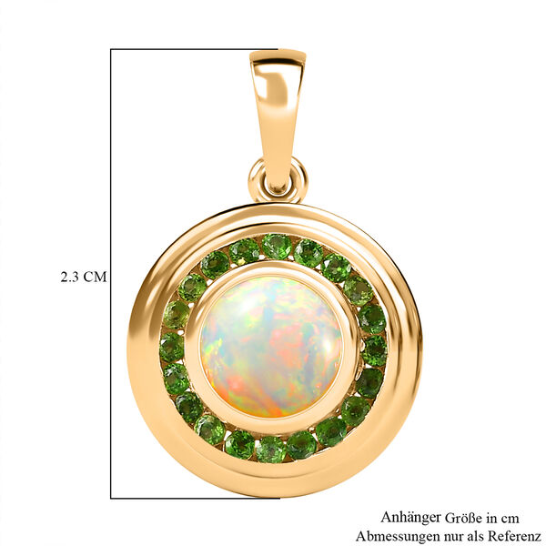 AA Natürlicher, äthiopischer Welo Opal und Chromdiopsid-Anhänger - 1,34 ct. image number 6