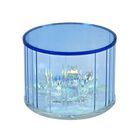 Deko Vorratsglas aus Kristallglas mit Lotusblüte Deckel, blau image number 1