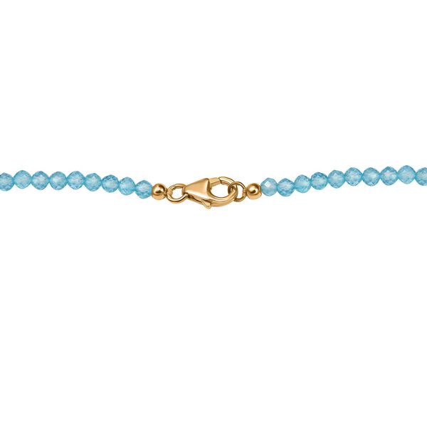 London Blau Topas, Apatit Schmuckset 925 Silber 750 Gelbgold Vermeil ca. 32.50 ct image number 5