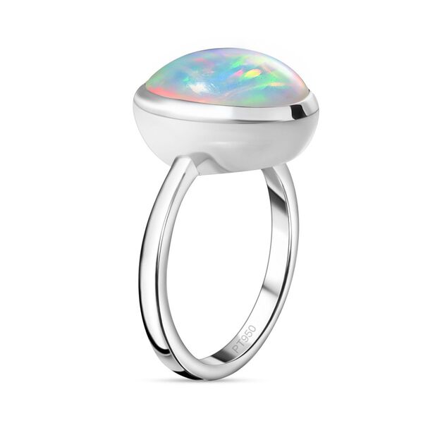 AAAA Natürlicher, äthiopischer Welo Opal Ring in 950 Platin - 5,27 ct. image number 7