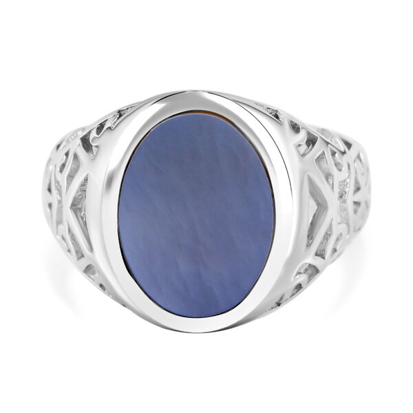 Perlmutt Ring 925 Silber rhodiniert (Gr&ouml;&szlig;e 20.00) image number 0