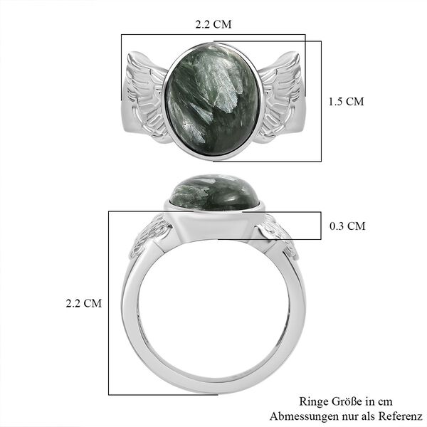 Sibirischer Seraphinite Ring Edelstahl (Gr&ouml;&szlig;e 16.00) ca. 4,76 ct image number 7