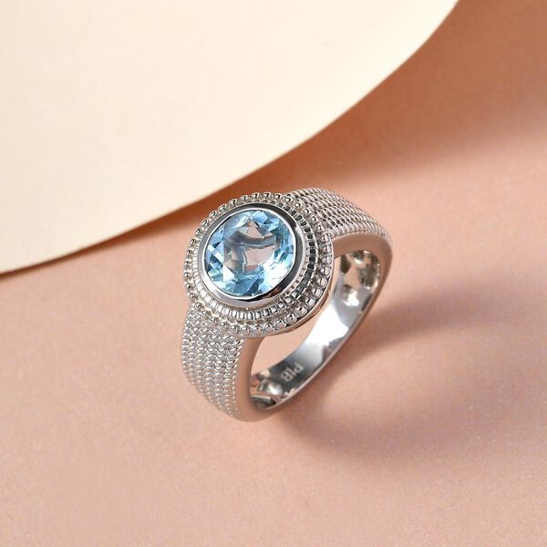 Himmelblauer Topas-Ring, ca. 2,32 ct image number 2