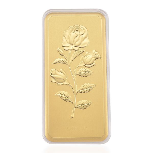 999er Goldfolie mit Rosen-Motiv, 100mg, 16x8cm