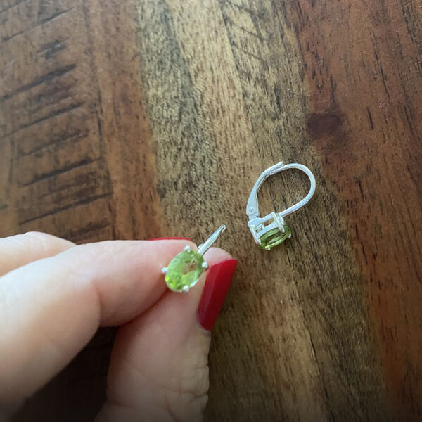 Nat&uuml;rliche Peridot-Ohrh&auml;nger - 1,64 ct. image number 6