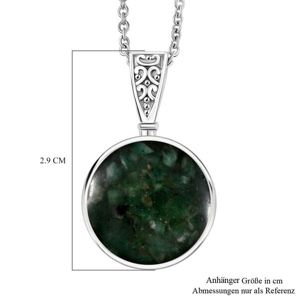 Smaragd Matrix Anhänger mit Kette, ca. 6,00 ct image number 6