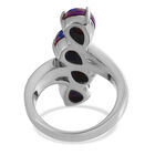 Lila Türkis bypass Ring Edelstahl  ca. 4,59 ct image number 3