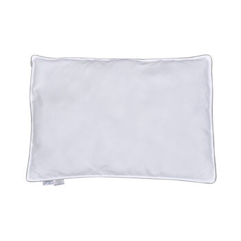 Serenity Night - 2er Set Hypoallergen Satin-Kissenbezug mit Kunstdauen und silber Paspelierung