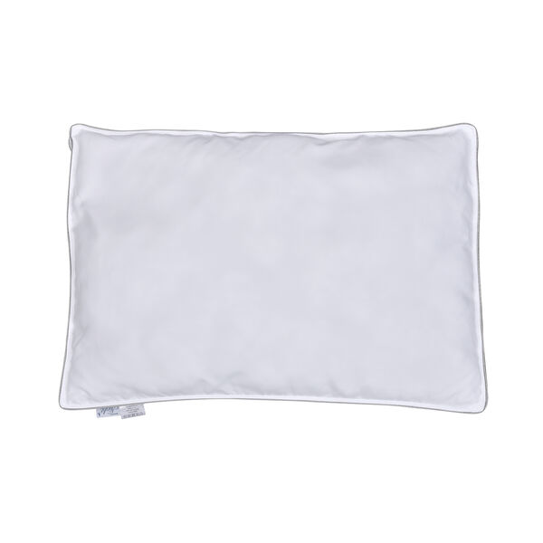 Serenity Night - 2er Set Hypoallergen Satin-Kissenbezug mit Kunstdauen und silber Paspelierung