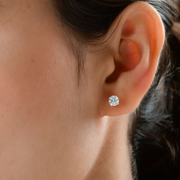 LUSTRO STELLA - feinste Zirkonia-Ohrringe, 925 Silber image number 3