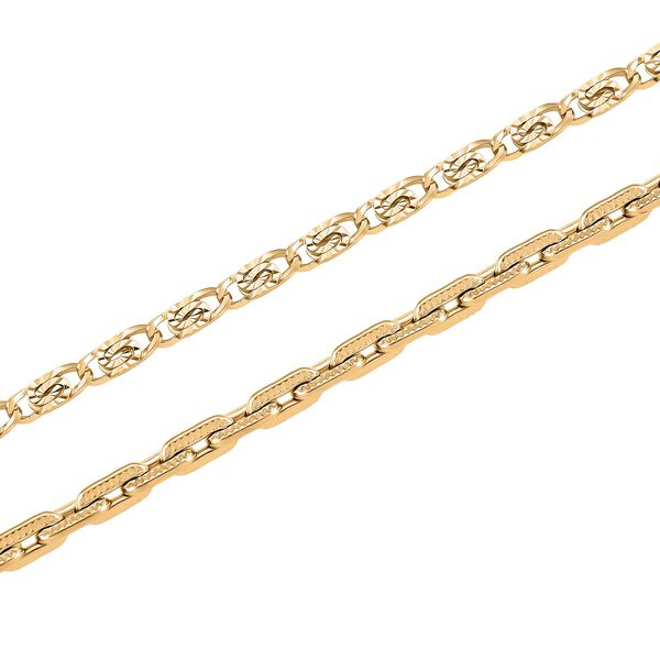 K&ouml;nigskette, Reiner Edelstahl, ca. 50 cm, Goldfarben image number 8