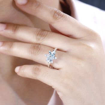 Himmelblauer Topas-Ring - 1,20 ct.