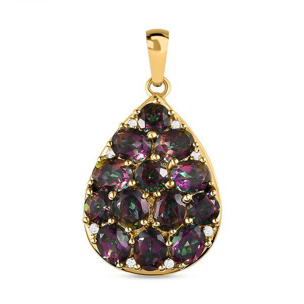 Nordlicht Mystik Topas Anh&auml;nger, ca. 5,61 ct