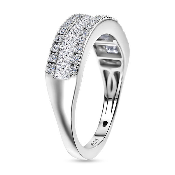 LUXURIANT DIAMOND - Lab Grown Diamant VS-EF Ring 925 Silber Rhodiniert (Gr&ouml;&szlig;e 17.00) (10-15 Werktage Lieferzeit) ca. 1.00 ct image number 4