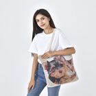 Jacquard gewebter Jute-Tasche mit Hund und Katze Design , 42x34 cm image number 1